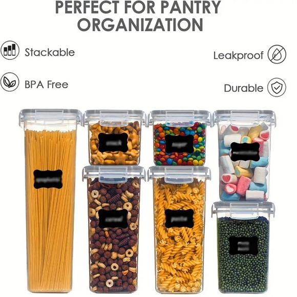 24-Piece BPA-Free Airtight Food Storage Containers Set – Includes Labels - Picture 2 of 6